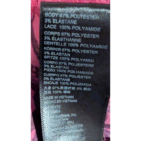 Urban Outfitters Floral Lace Trim Slip Dress Pink XS Spaghetti Strap Mini - Picture 5 of 8